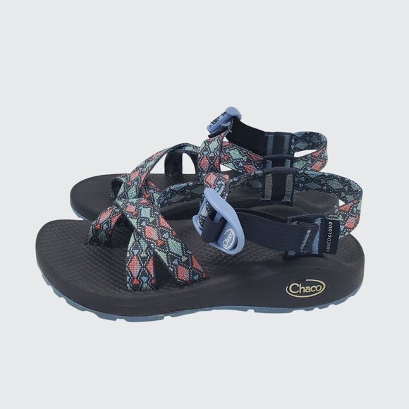 Preowned Chaco Z Cloud 2 Trace Eclipse Bleu Sport Sandals Size 5 ~ Eu 36 ~ 22 CM - Picture 1 of 9